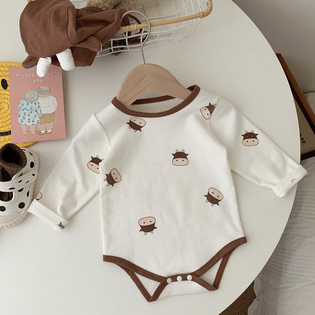 COW ROMPER WITH HAT