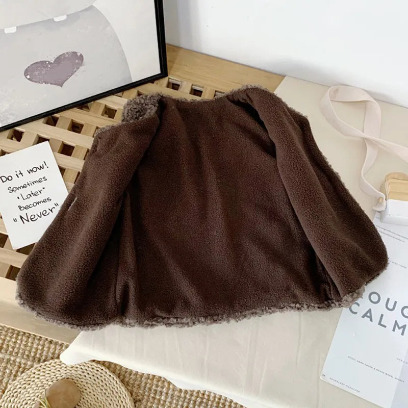 Faux shearling vest | cream