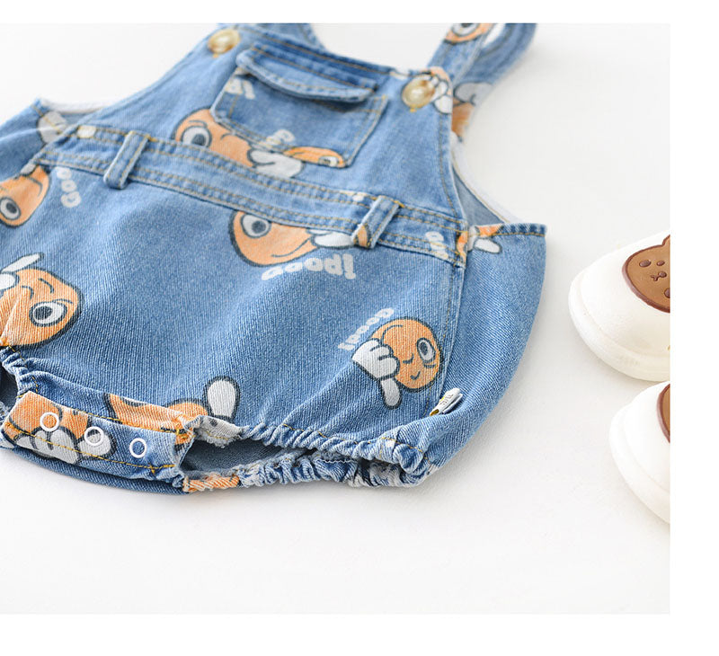 BABY DENIM ROMPER SET