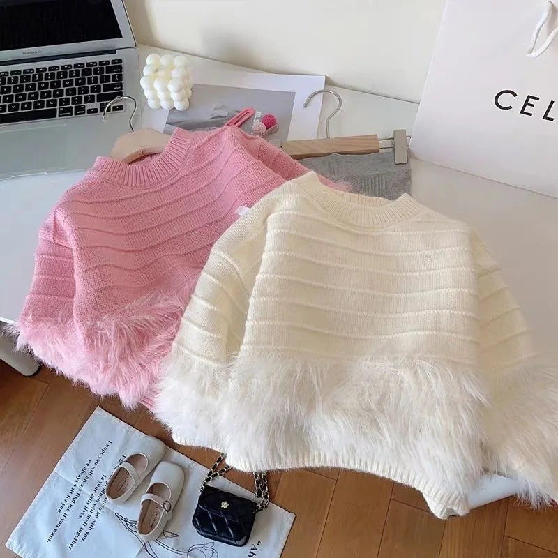 CUTENESS FURRY KNIT SWEATER