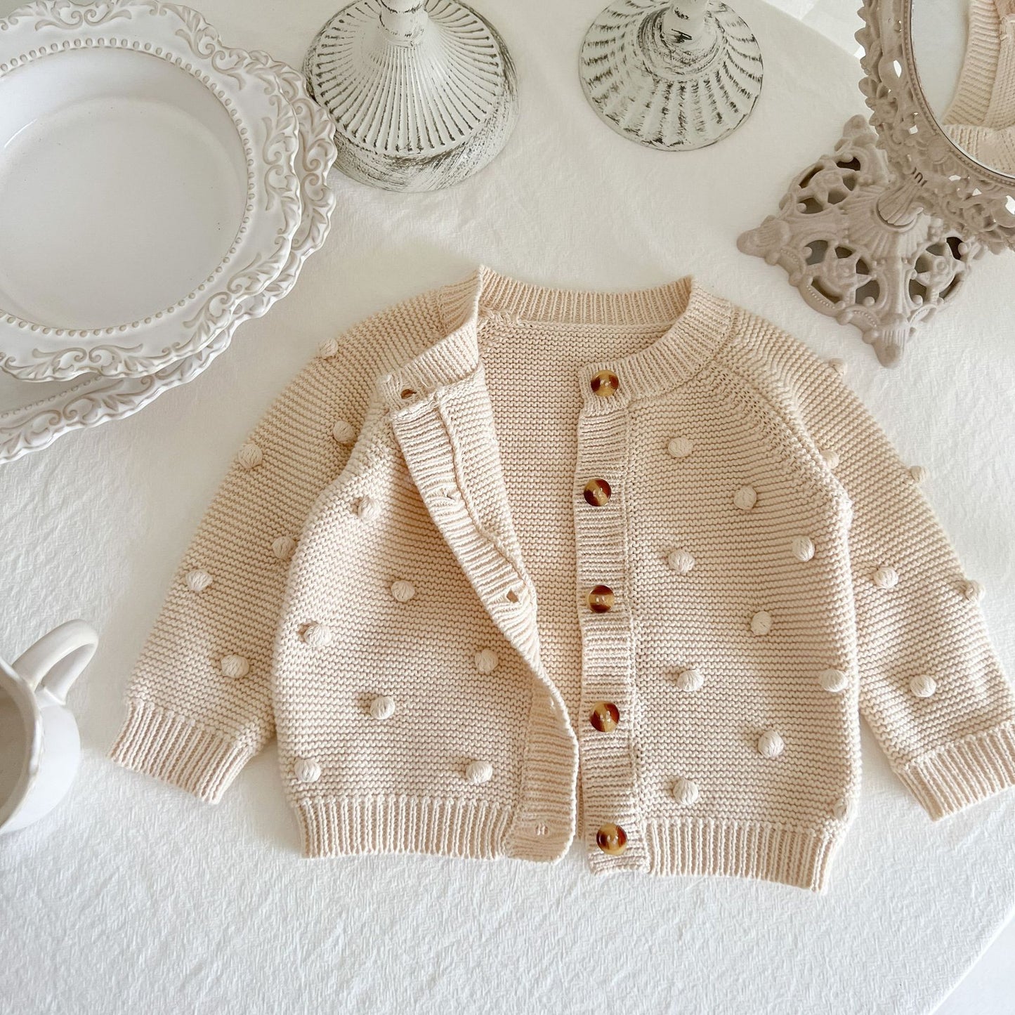 POM BUTTON UP CARIDGAN