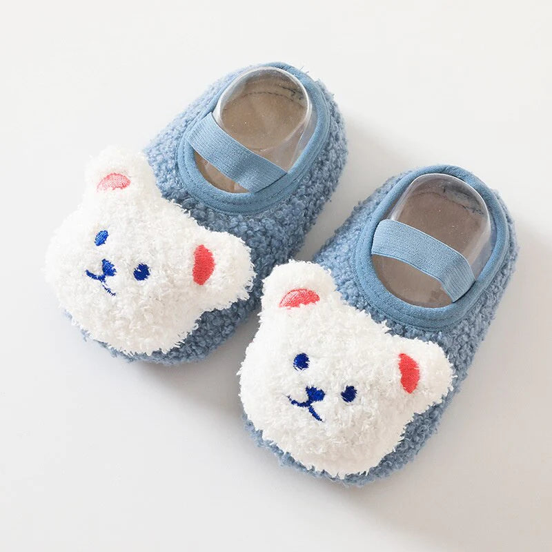 Non-Slip Baby Sock Shoes - Fuzzy Bear
