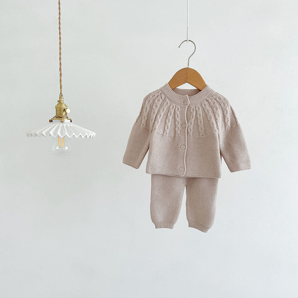 LUNA NUDE CARDIGAN &amp; TROUSER SET