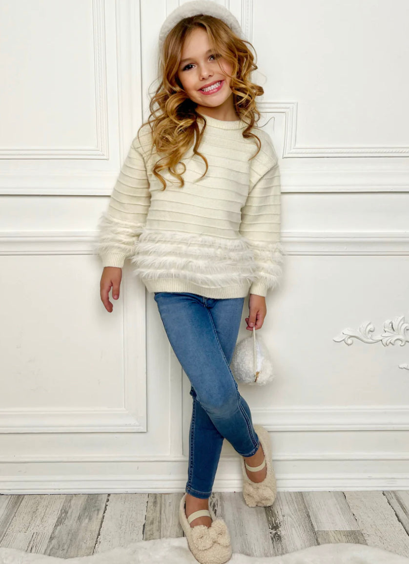 CUTENESS FURRY KNIT SWEATER