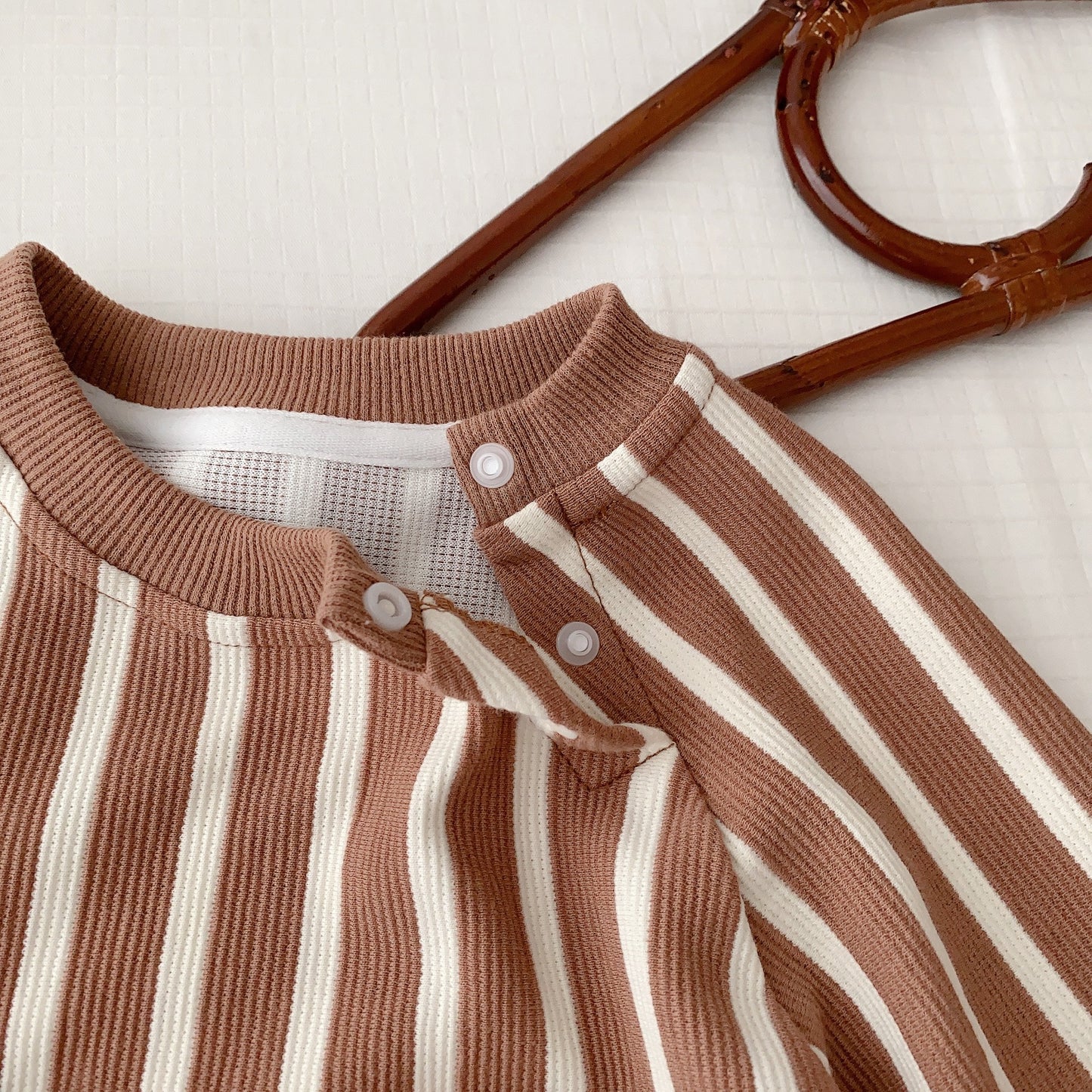 LOVE BEAR STRIPE ROMPER