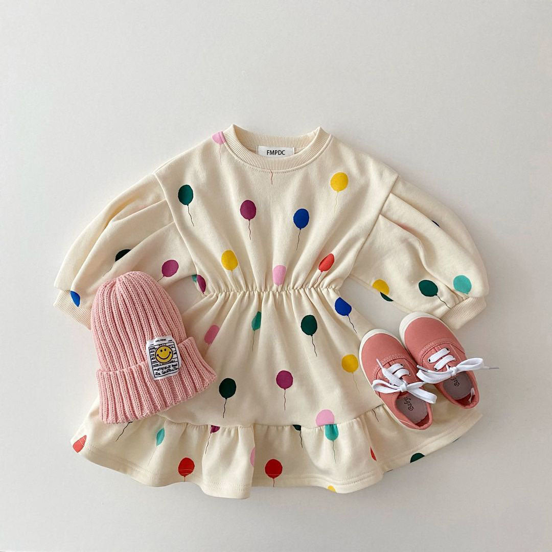 Brother &amp; Sister Cute Balloon Suit Set &amp; Baby Dress