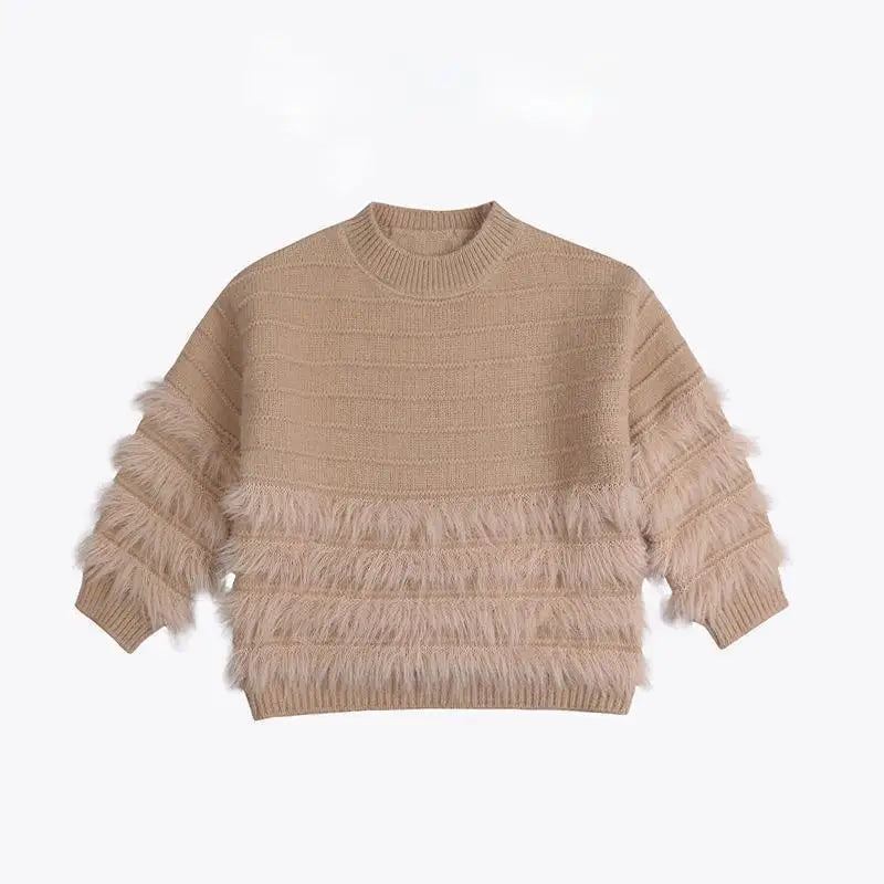 CUTENESS FURRY KNIT SWEATER