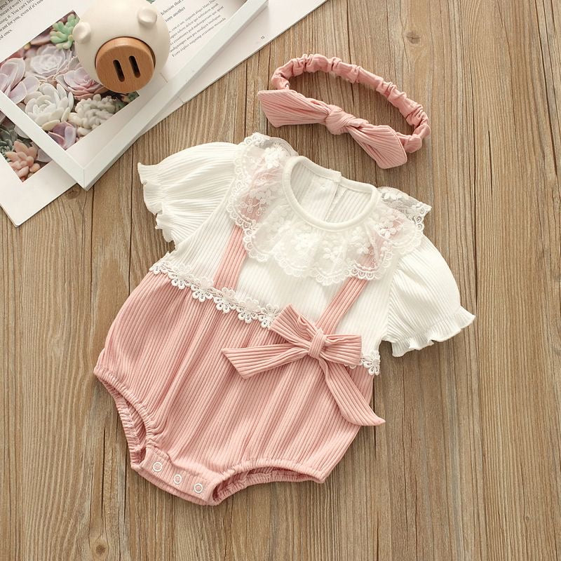 LOUISA 2-PIECE SET BOW & ROMPER