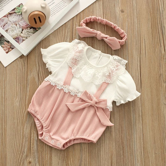 LOUISA 2-PIECE SET BOW & ROMPER
