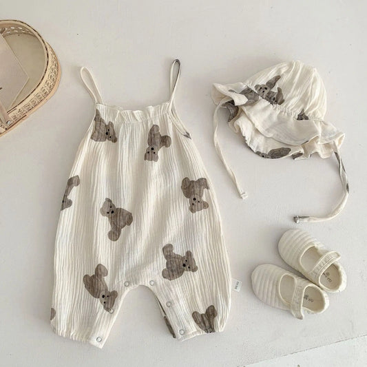 LUNINA COTTON ROMPER &amp; HAT