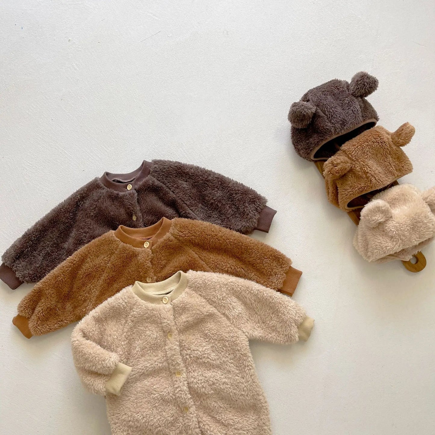LOLO Warm Snowsuit Cotton Fleece Hooded Romper 