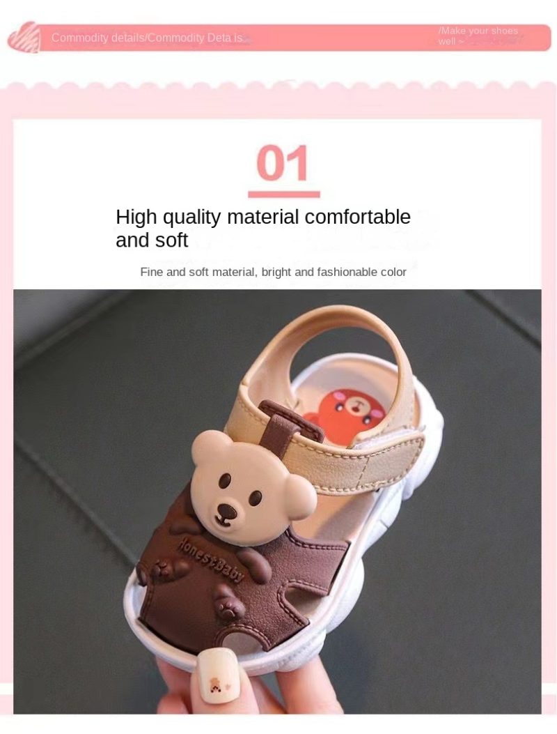 Summer Closed Toe Little Bear Beach Shoes
