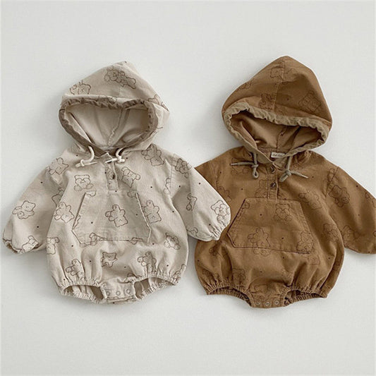 Bread Bear Hoodie Romper_ 2 Colors
