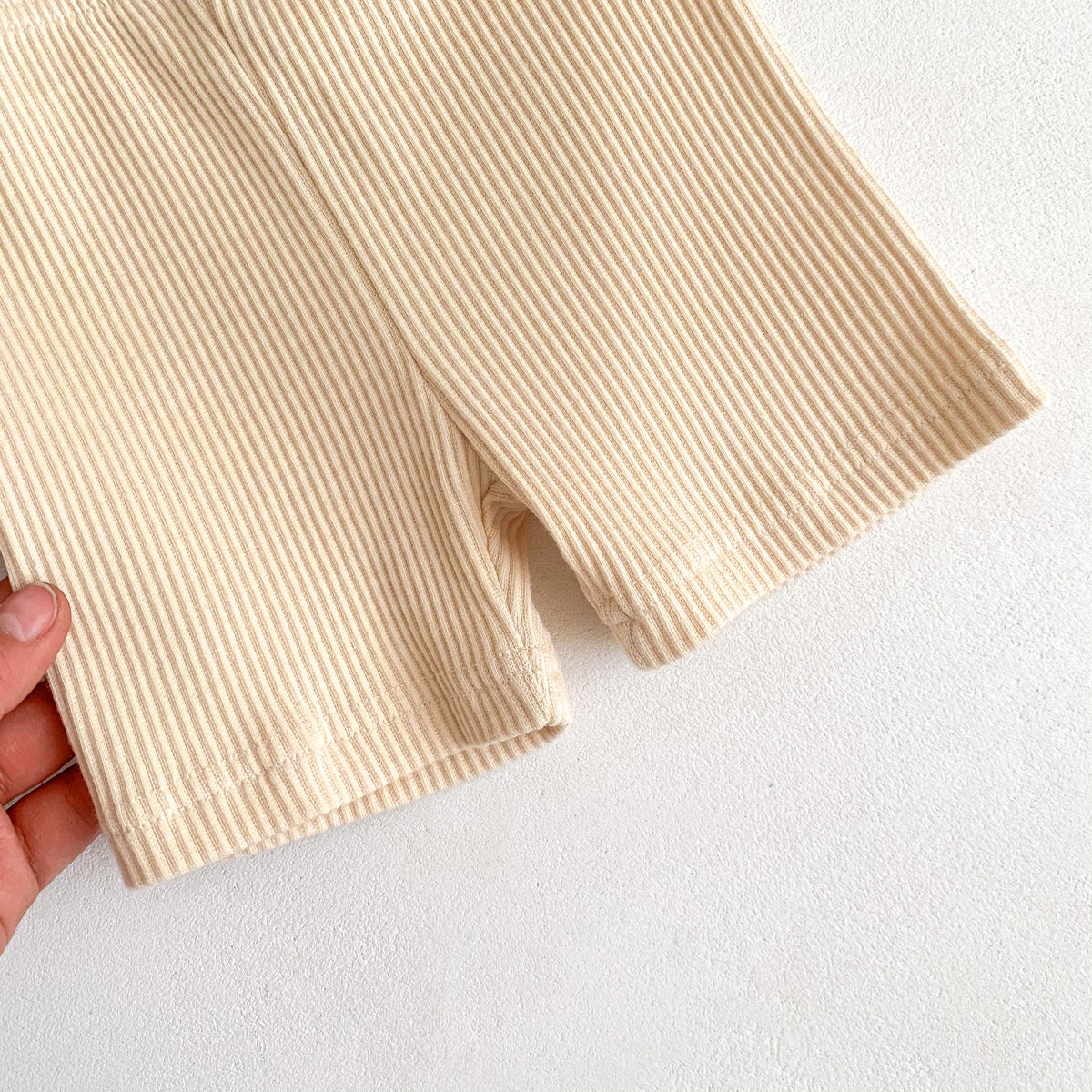 UNISEX Stripe Ribbed Cycling Shorts
