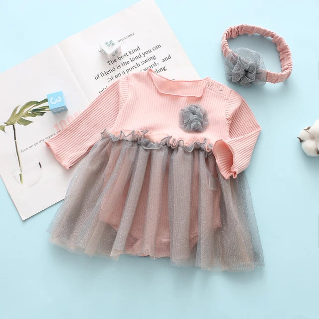 SUMMER GIRL - BABY DRESS LONG SLEEVE
