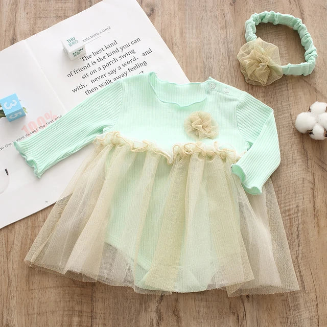 SUMMER GIRL - BABY DRESS LONG SLEEVE