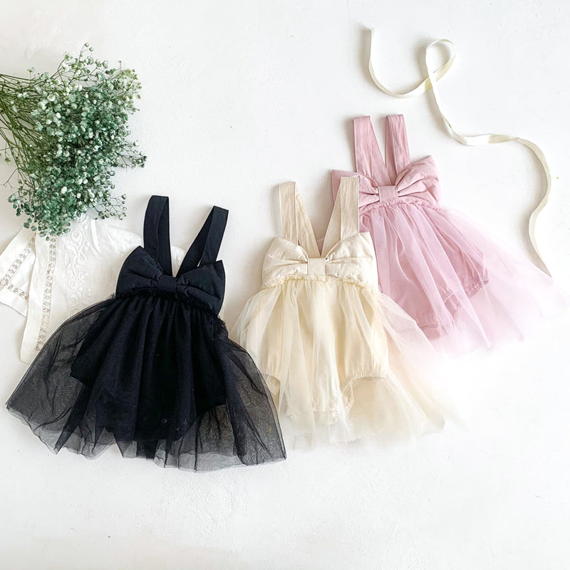 BABY BOWKNOT TUTU BODYSUIT DRESS