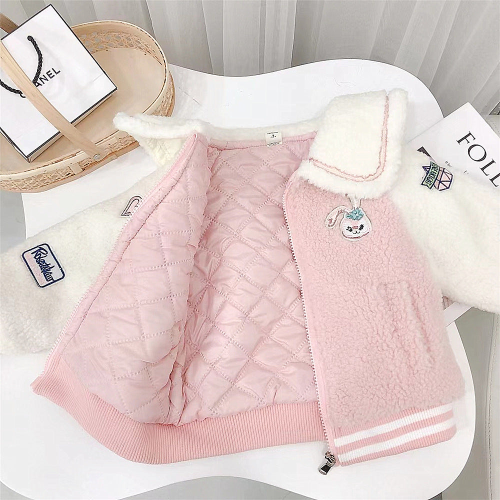 Rabbit Hooded Parka With bag