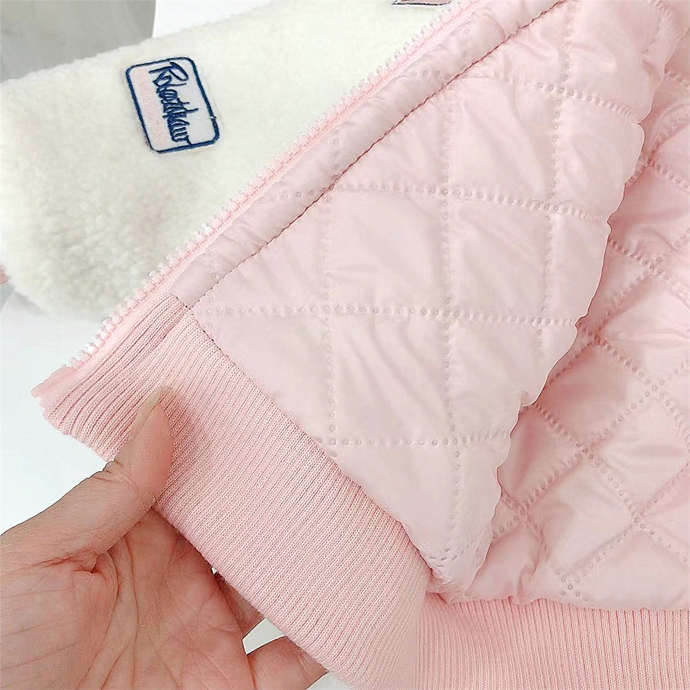 Rabbit Hooded Parka With bag