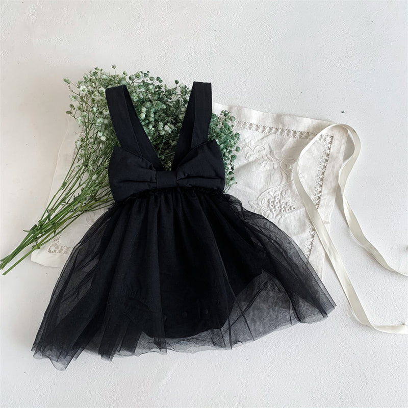BABY BOWKNOT TUTU BODYSUIT DRESS