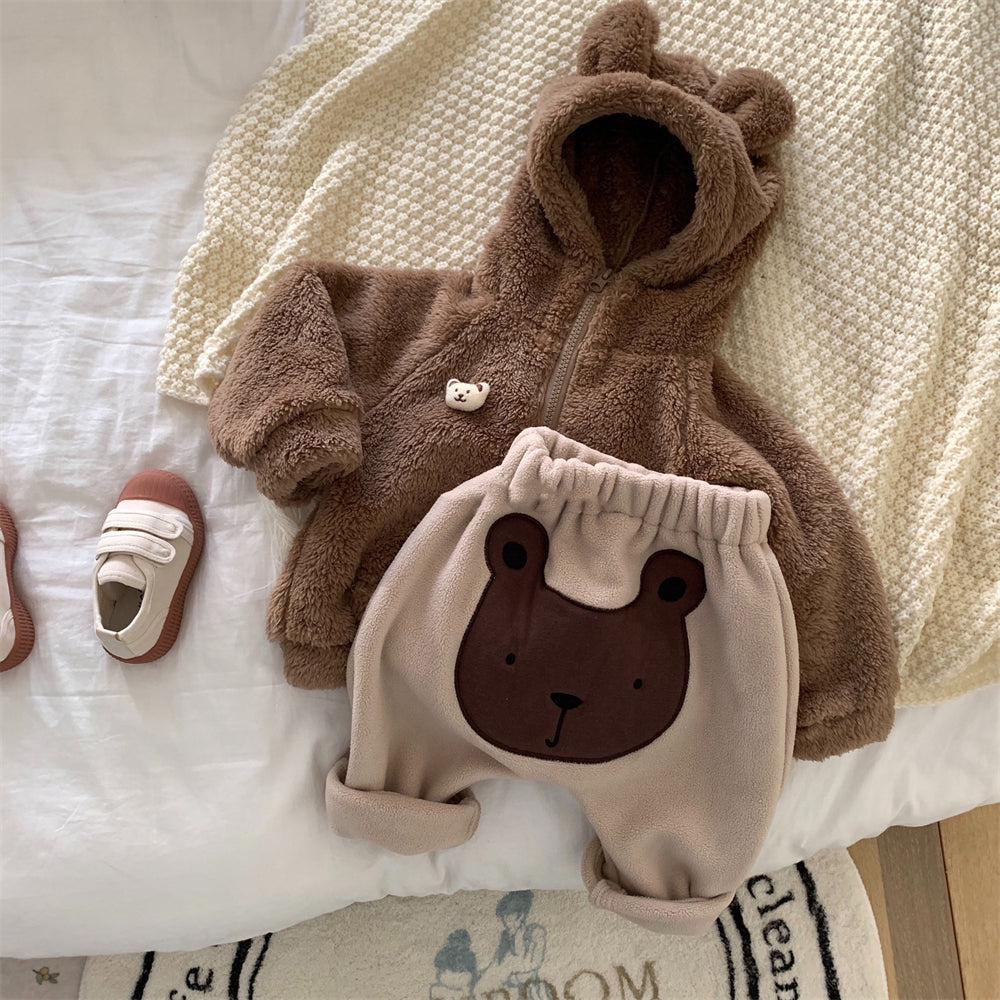 Baby Bear Fleece Lined 2 Pieces Set