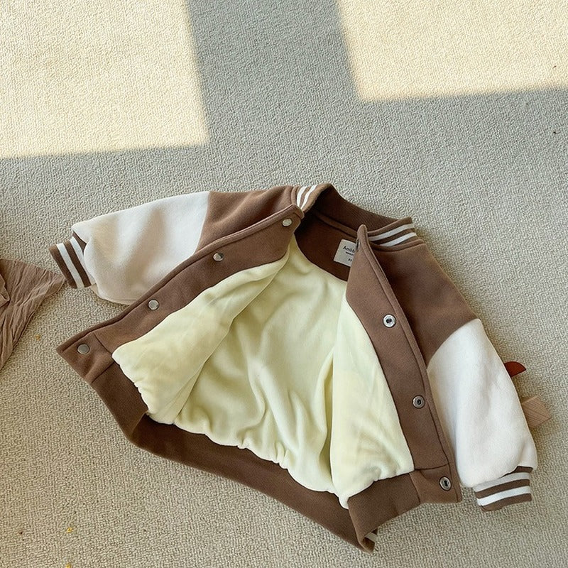 Baby Fleece Casual Baseball Jacket