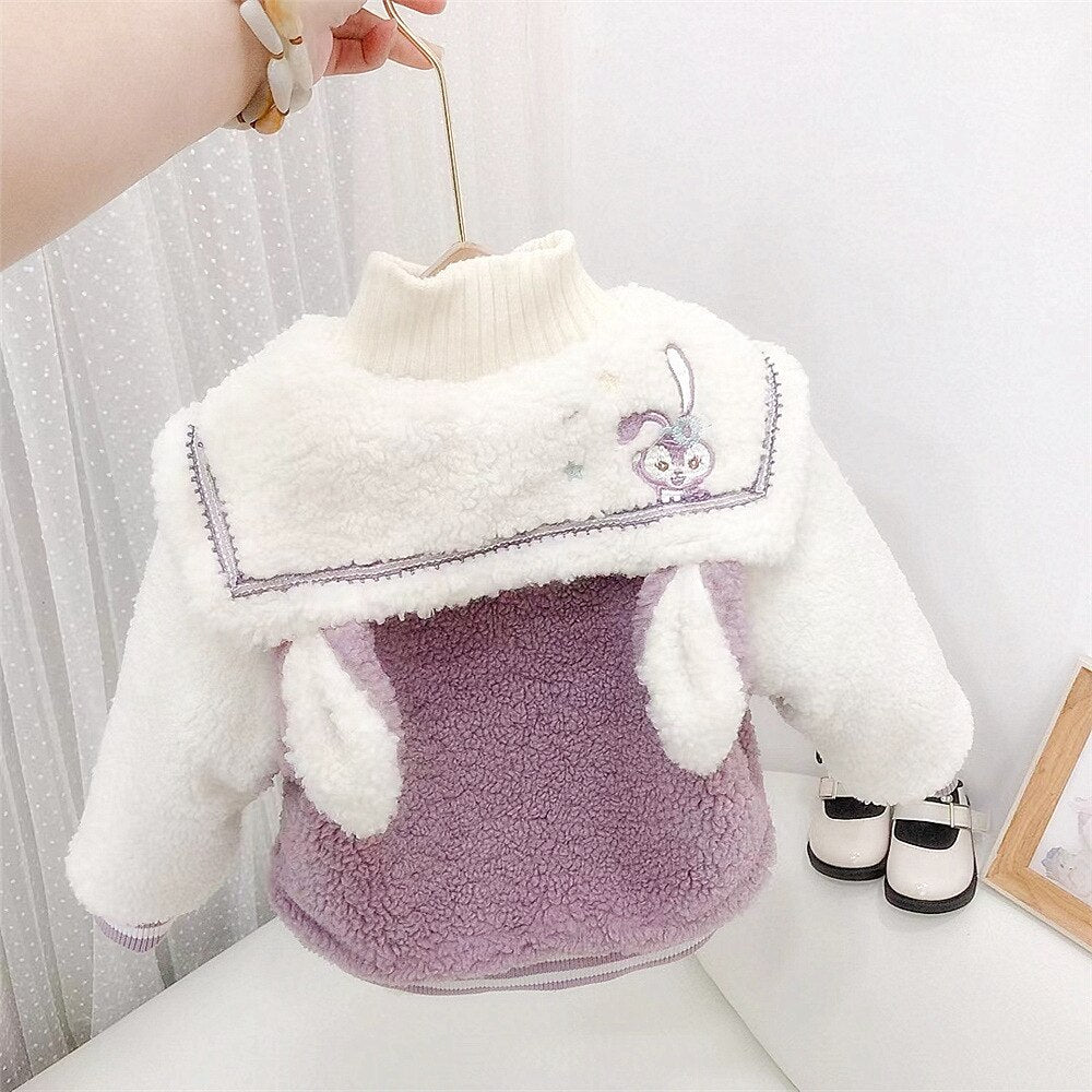 Rabbit Hooded Parka With bag