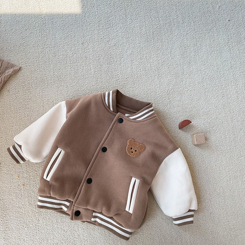 Baby Fleece Casual Baseball Jacket