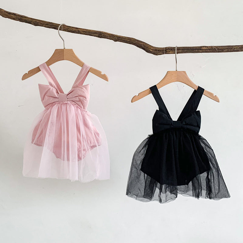BABY BOWKNOT TUTU BODYSUIT DRESS