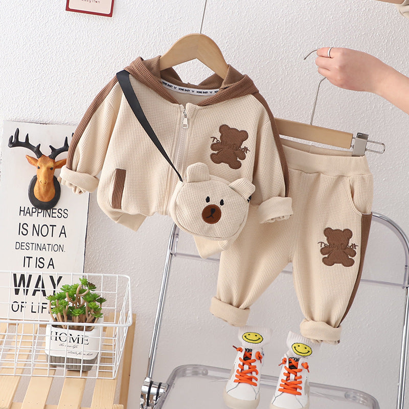 TEDDY SWEATER AND PANTS & BAG SET