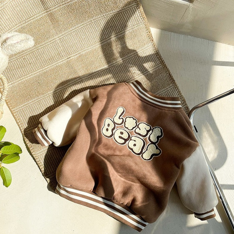Baby Fleece Casual Baseball Jacket
