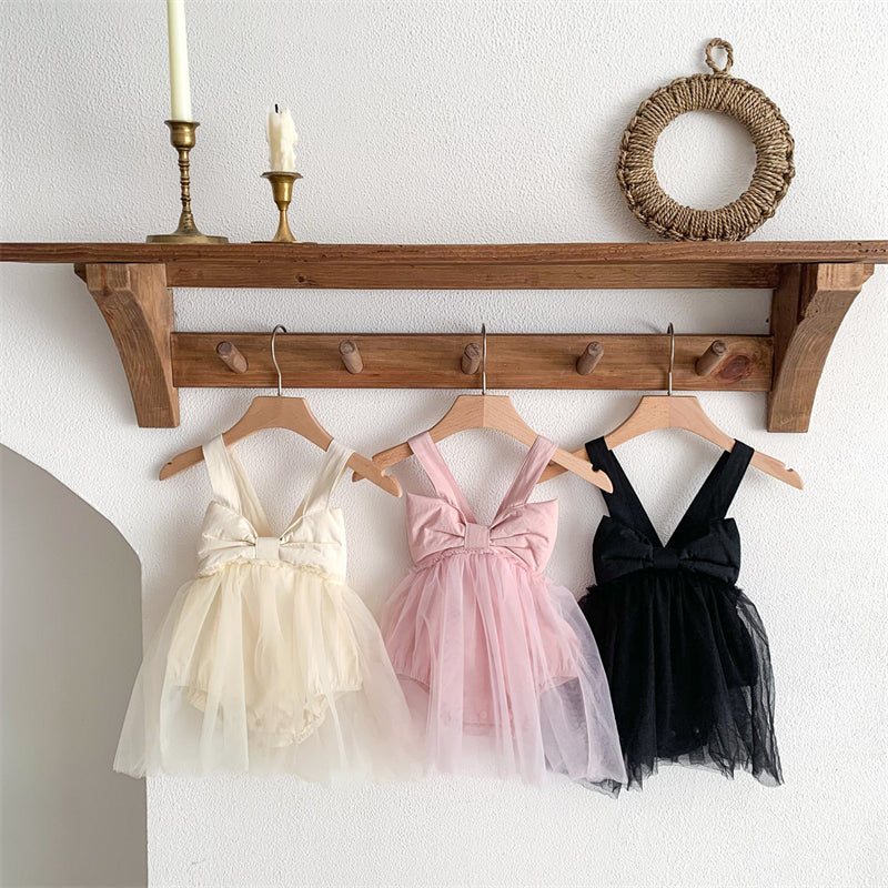 BABY BOWKNOT TUTU BODYSUIT DRESS