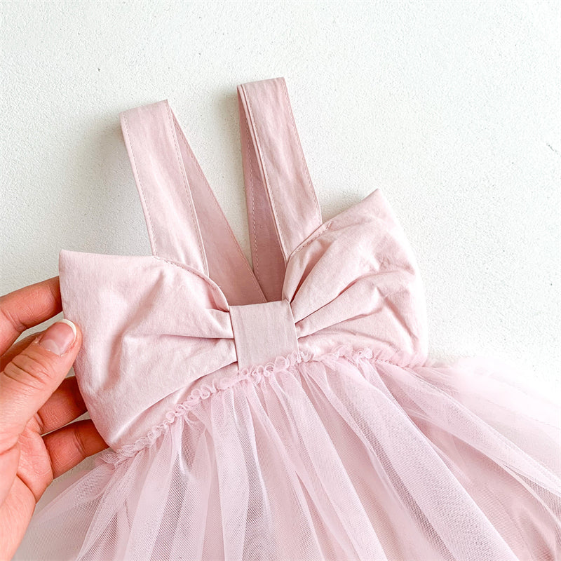 BABY BOWKNOT TUTU BODYSUIT DRESS