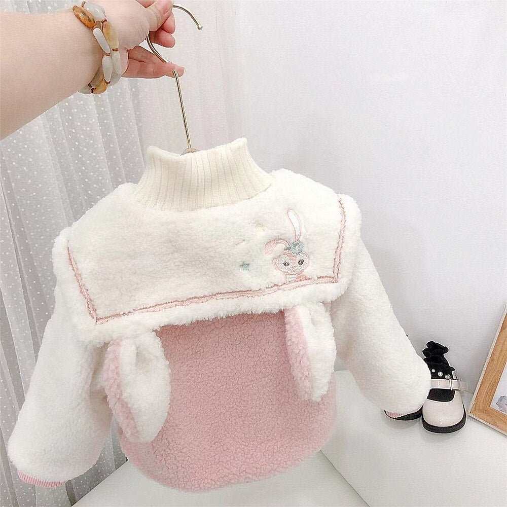 Rabbit Hooded Parka With bag