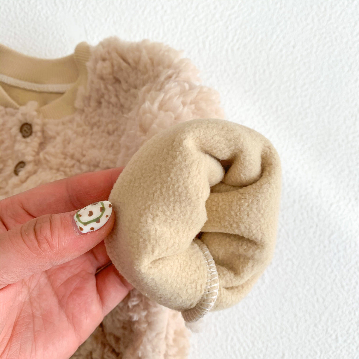 Baby Bear Hooded Fleece Lined Piece Romper