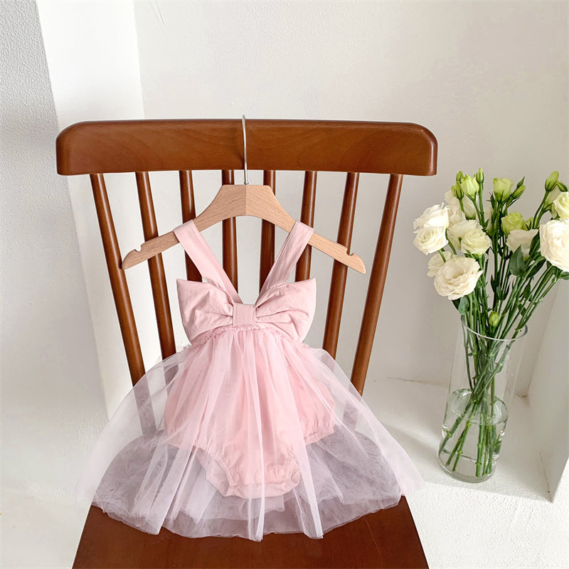 BABY BOWKNOT TUTU BODYSUIT DRESS