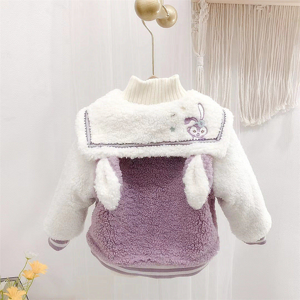 Rabbit Hooded Parka With bag