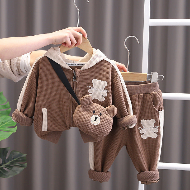 TEDDY SWEATER AND PANTS & BAG SET