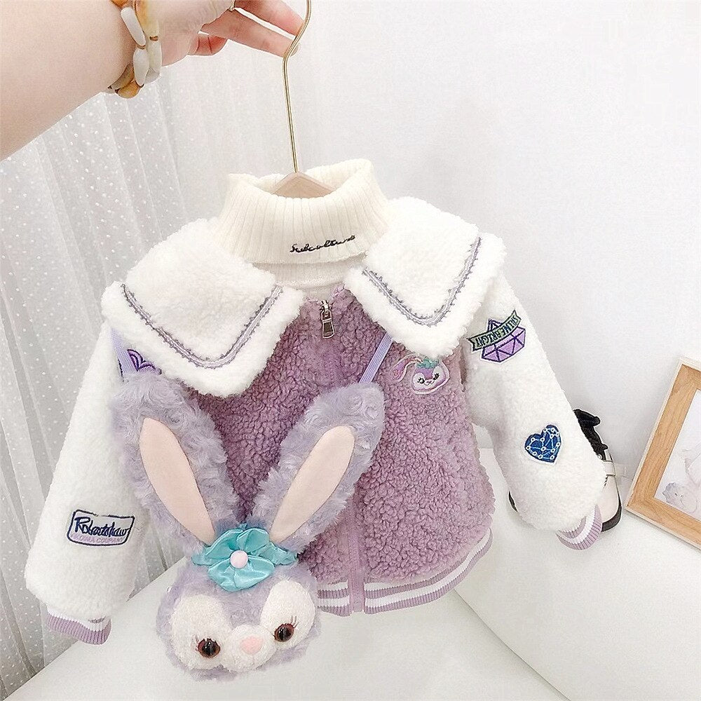 Rabbit Hooded Parka With bag