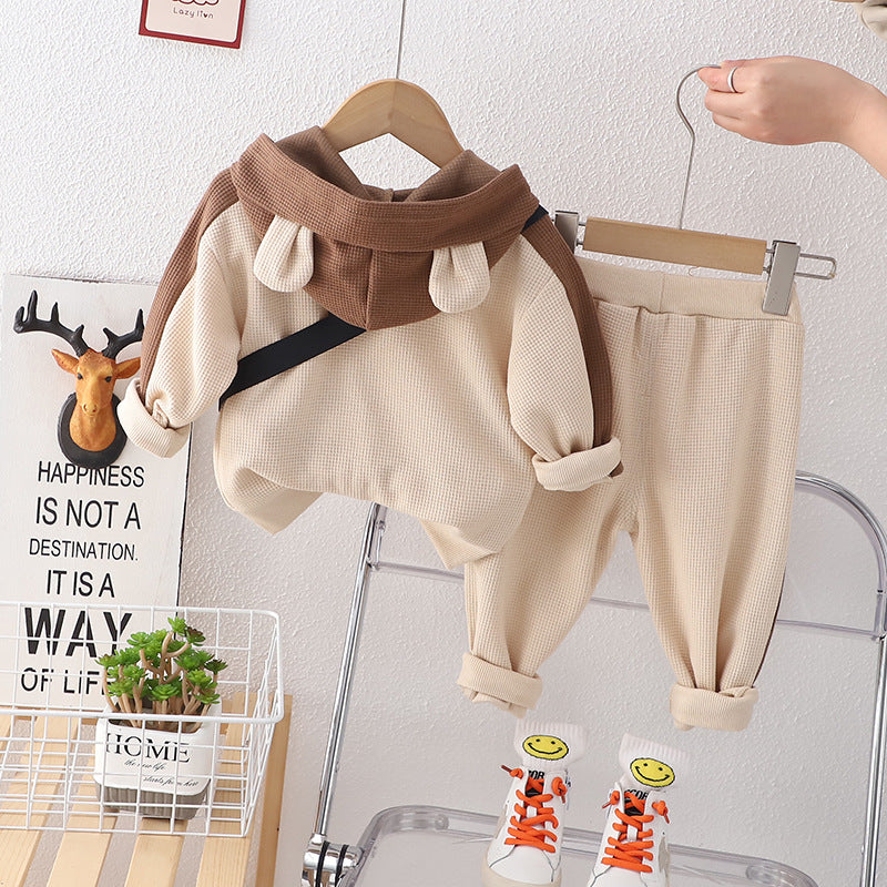 TEDDY SWEATER AND PANTS & BAG SET