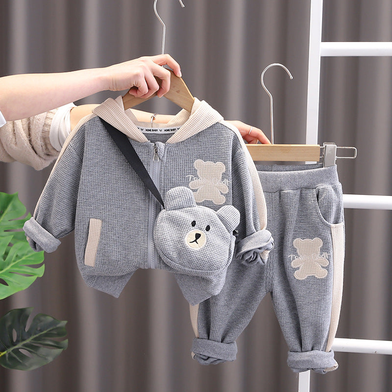 TEDDY SWEATER AND PANTS & BAG SET
