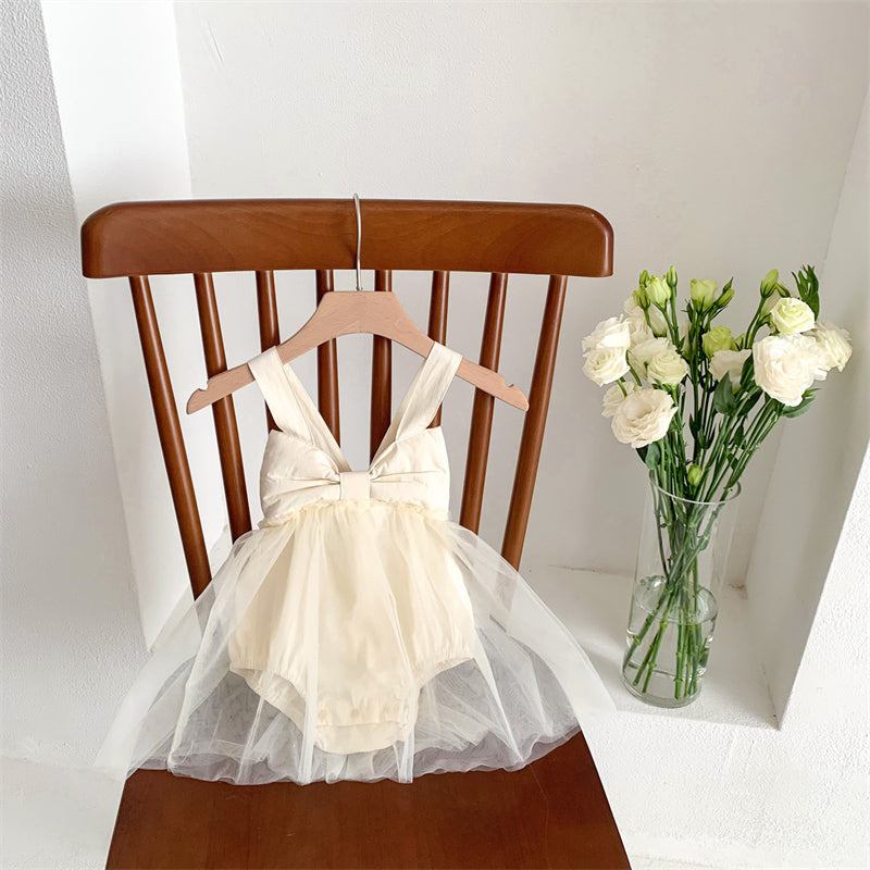 BABY BOWKNOT TUTU BODYSUIT DRESS