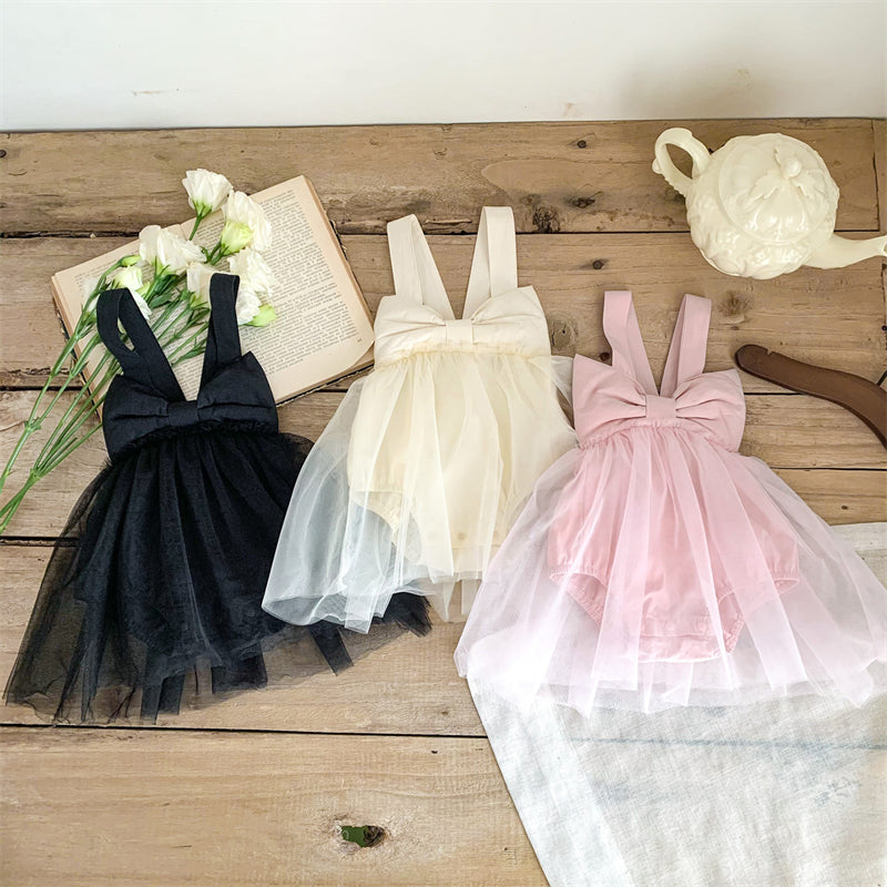 BABY BOWKNOT TUTU BODYSUIT DRESS