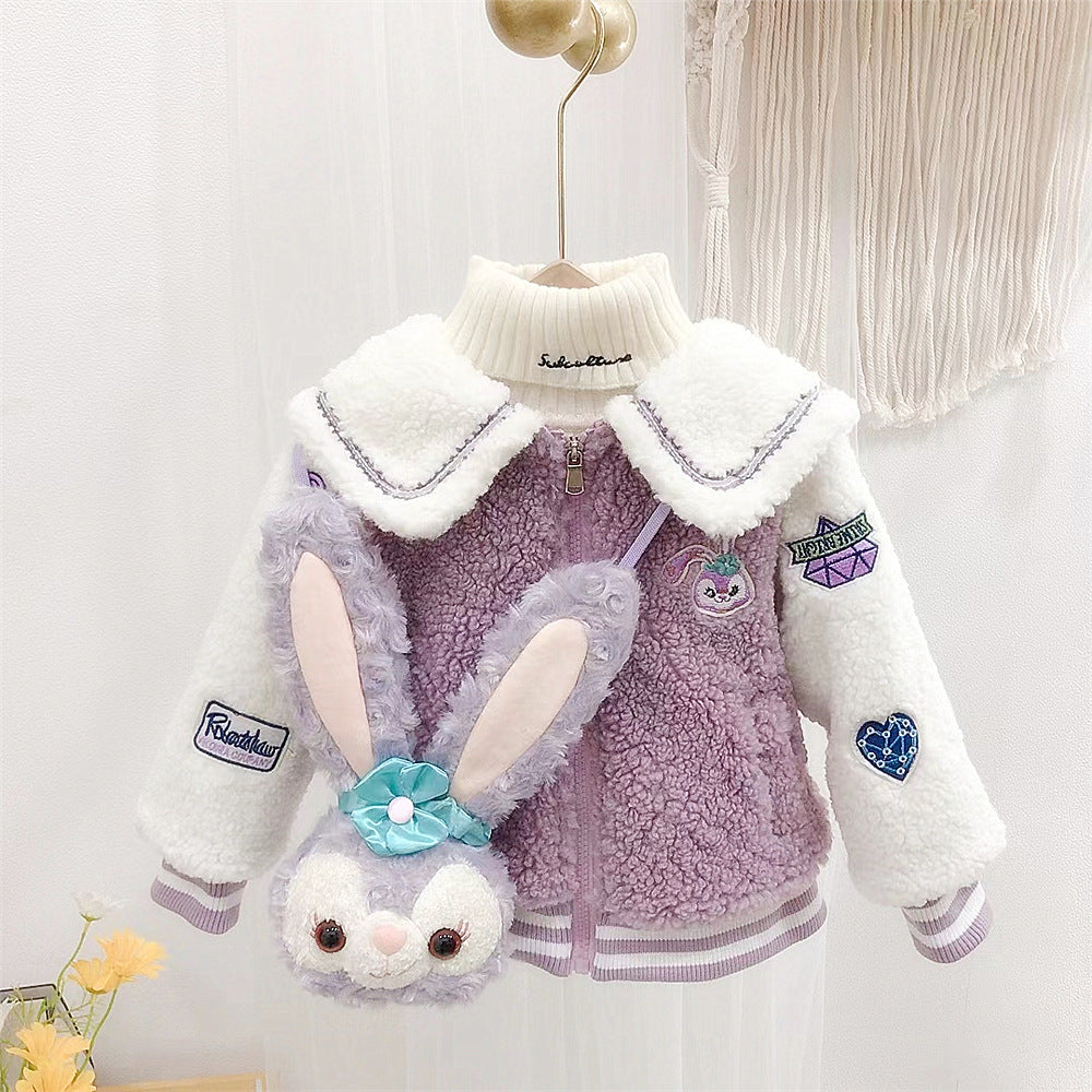 Rabbit Hooded Parka With bag