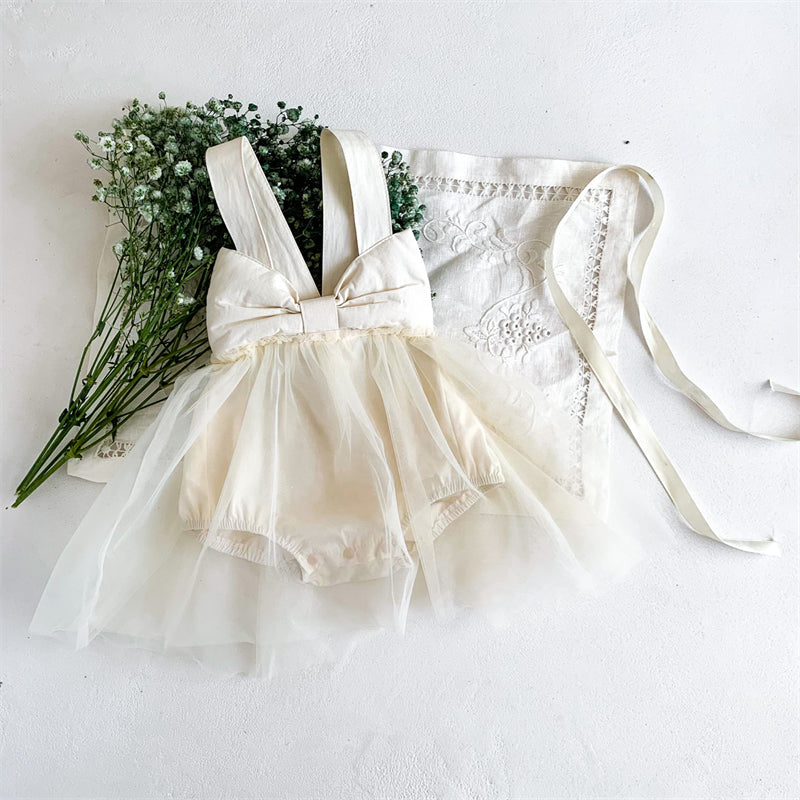 BABY BOWKNOT TUTU BODYSUIT DRESS
