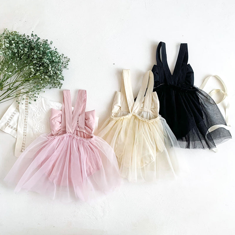 BABY BOWKNOT TUTU BODYSUIT DRESS