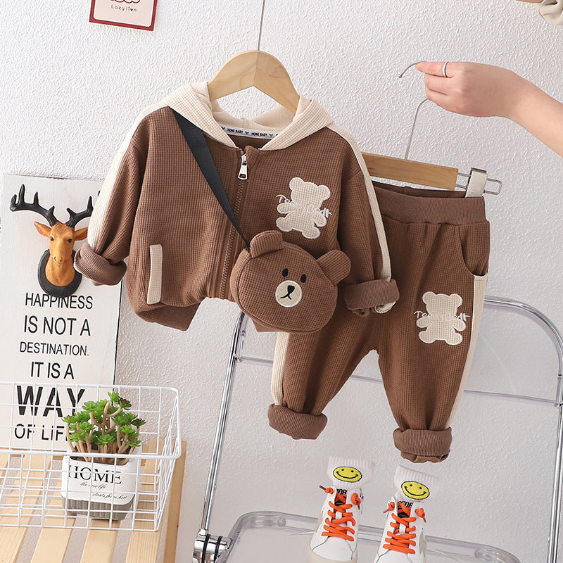 TEDDY SWEATER AND PANTS & BAG SET